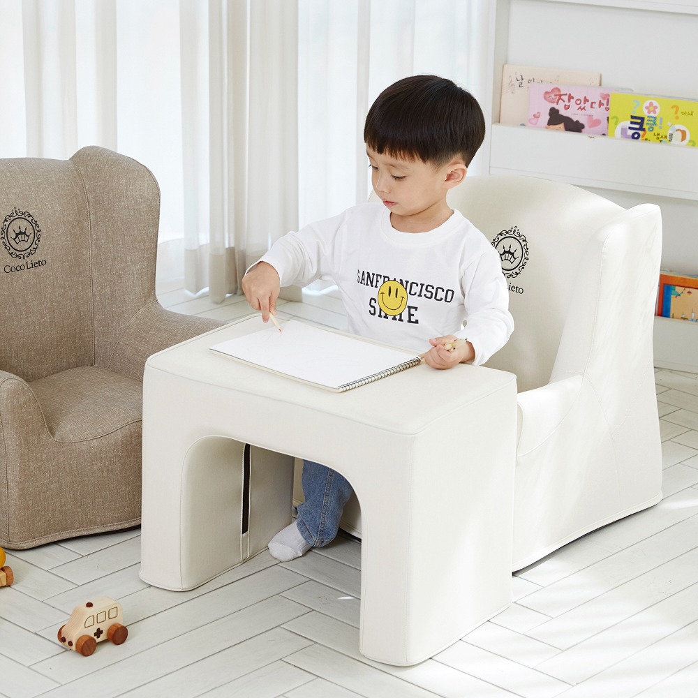 코코 리에또 프린 유아 소파 테이블 세트 아기 책상 의자